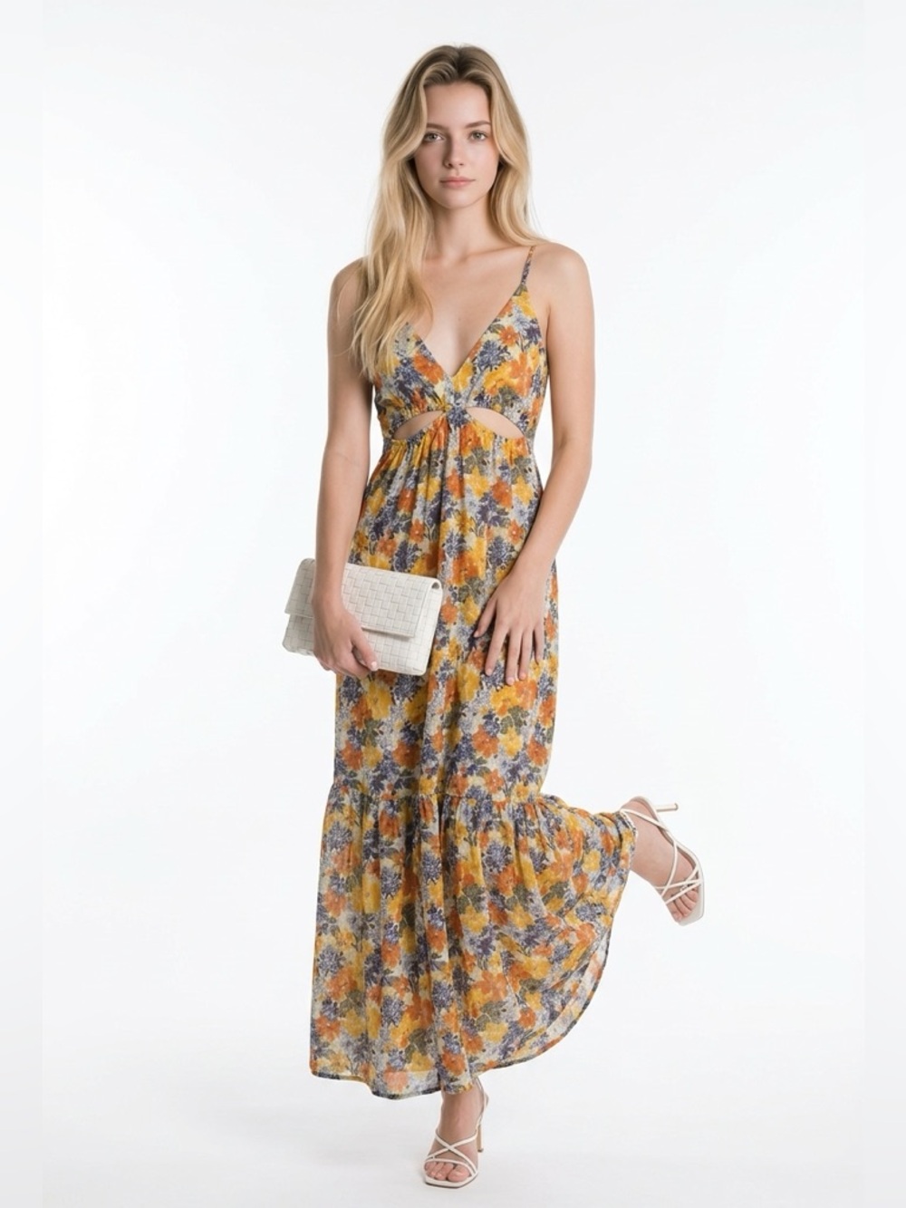 Abercrombie & Fitch Floral Cutout Midi Dress NWT Size S Cottagecore